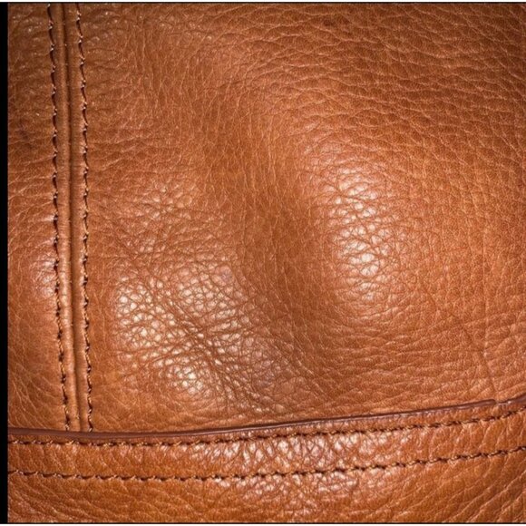 Sabina New York Genuine Leather Tan Crossbody Bag - Picture 9 of 14